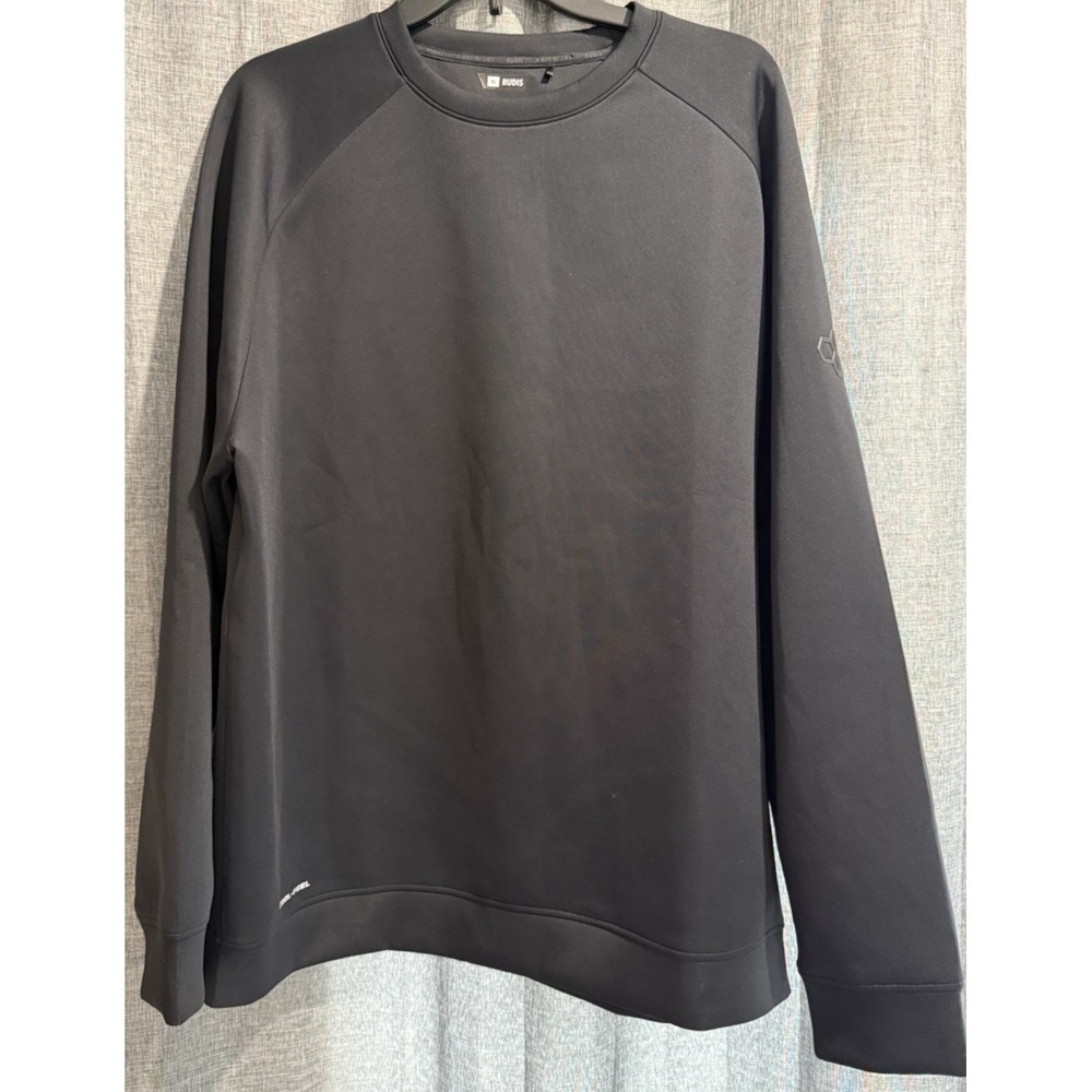 Rudis Black Wrestling Crewneck Sweatshirt Mens Size XL Cool Feel Mind Heart Body